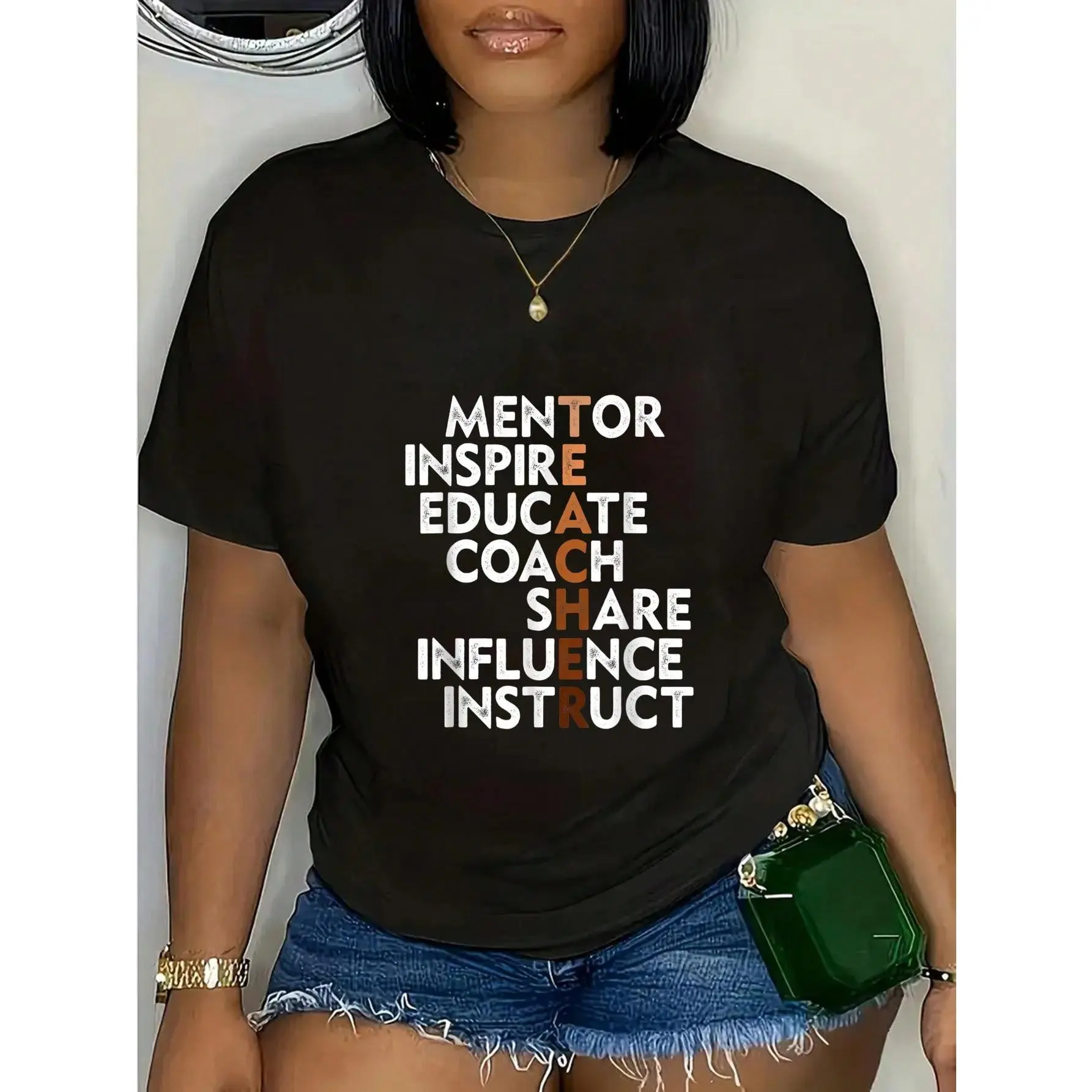 100% Cotton Black Teacher Inspiration African American Teachers T-Shirt