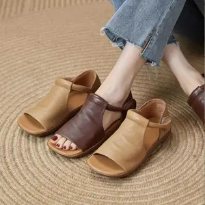 Women's Flat Summer Sandals - Open-toe Casual Beach Shoes, Comfortable Soft-sole Daily and Vacation Walking Sandals, Suitable for Everyday Wear, Simple, Stylish, Versatile, Sandals, Breathable