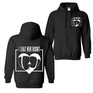[S-5Xl] Treat Her Right Hoodie, Sweatshirt -  2 Sided Hoodie, Sweatshirt, Naughty Clothes Men, Comfort Errands, Classic Cotton Fabric Menswear, Women's Clothing, Sweatshirt Color, Merch gift, longsleeves shirt Graphic, Oversized Pocket Sport Sweaters