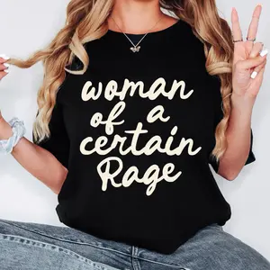 Coquette Woman of a Certain Rage Funny Pun Tee | Oversized Feminist Graphic Shirt