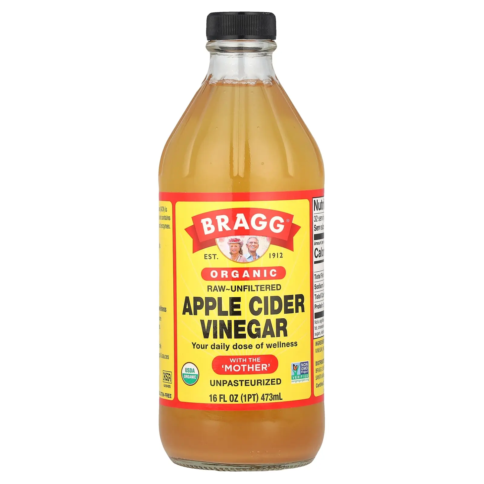 Bragg Organic Apple Cider Vinegar with The 'Mother', 16 fl oz (473 ml) Bragg Organic Apple Cider Vinegar with The 'Mother', 16 fl oz (473 ml)