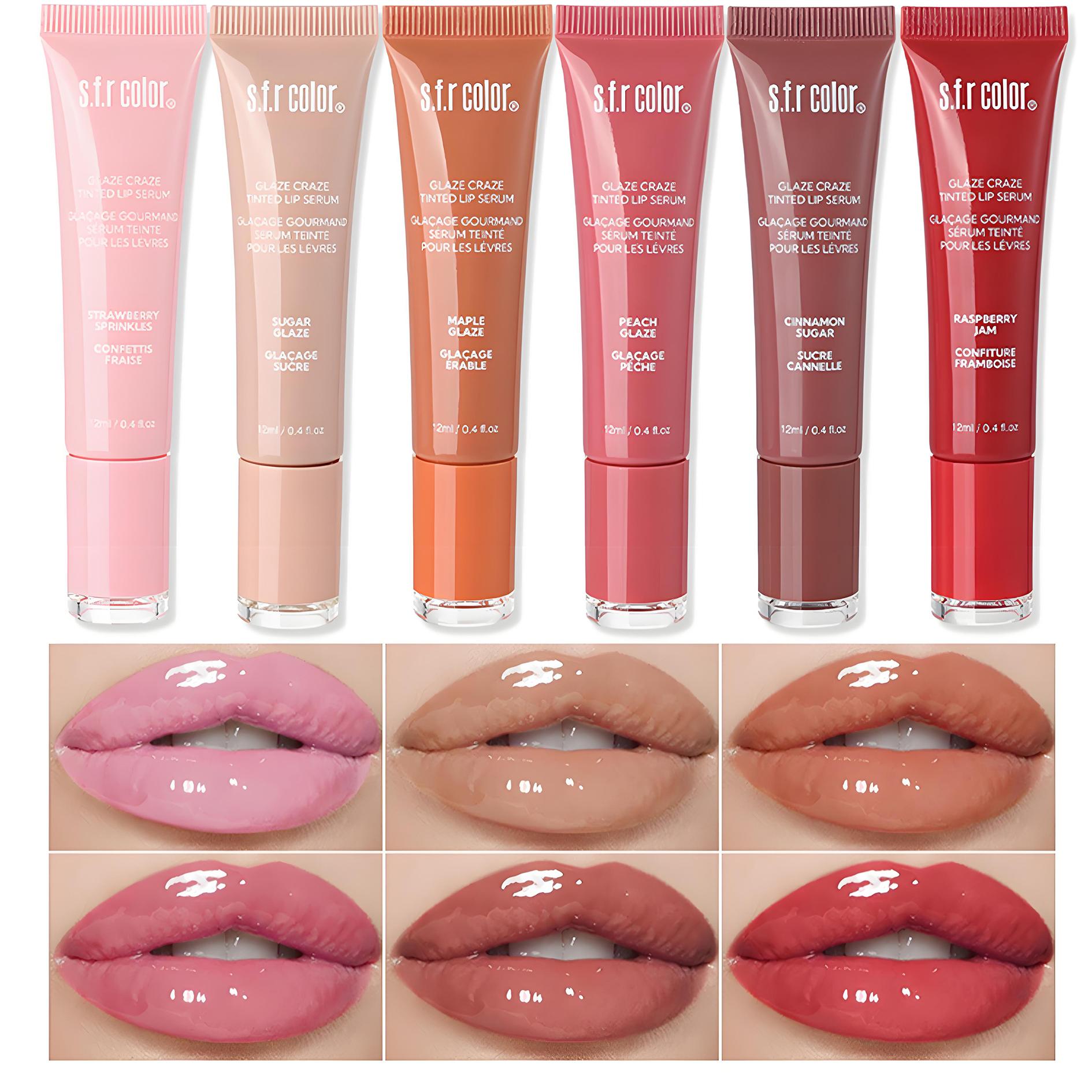 6-Pack Fruit-Flavored Hydrating Lip Balm & Long-Lasting Lip Gloss, (Strawberry Pink, Peach Pink, Candy Pink, Cinnamon Sugar, Maple Glaze, Honeydew Melon) – Moisturizing, Shiny Lip Care for All Skin Types, Lip Gloss 6-Pack Fruit-Flavored Hydrating Lip Balm & Long-Lasting Lip Gloss, (Strawberry Pink, Peach Pink, Candy Pink, Cinnamon Sugar, Maple Glaze, Honeydew Melon) – Moisturizing, Shiny Lip Care for All Skin Types, Lip Gloss