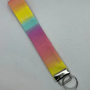 Rainbow sunshine fabric wristlet