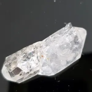 Herkimer Diamond 1.5x.5". 6g - True Double-Terminated Quartz Crystal from New York, Known for Clear and Brilliant Luster, Mystical Properties raw rock jewelry crystal ornament Natural Rough