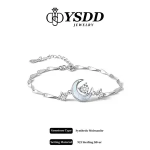 【11.21 】Sailor Moon 1.4CT Total Dainty Bracelet vvs Synthetic Moissanite Bracelet in 925 Sterling Silver