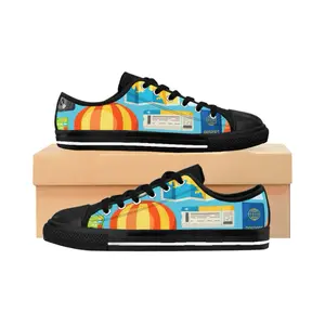 Women’s Colorful Travel Sneakers: Nylon Canvas Casual Shoes Closed Trainer Runner Training Running Athletic Girl Footwear