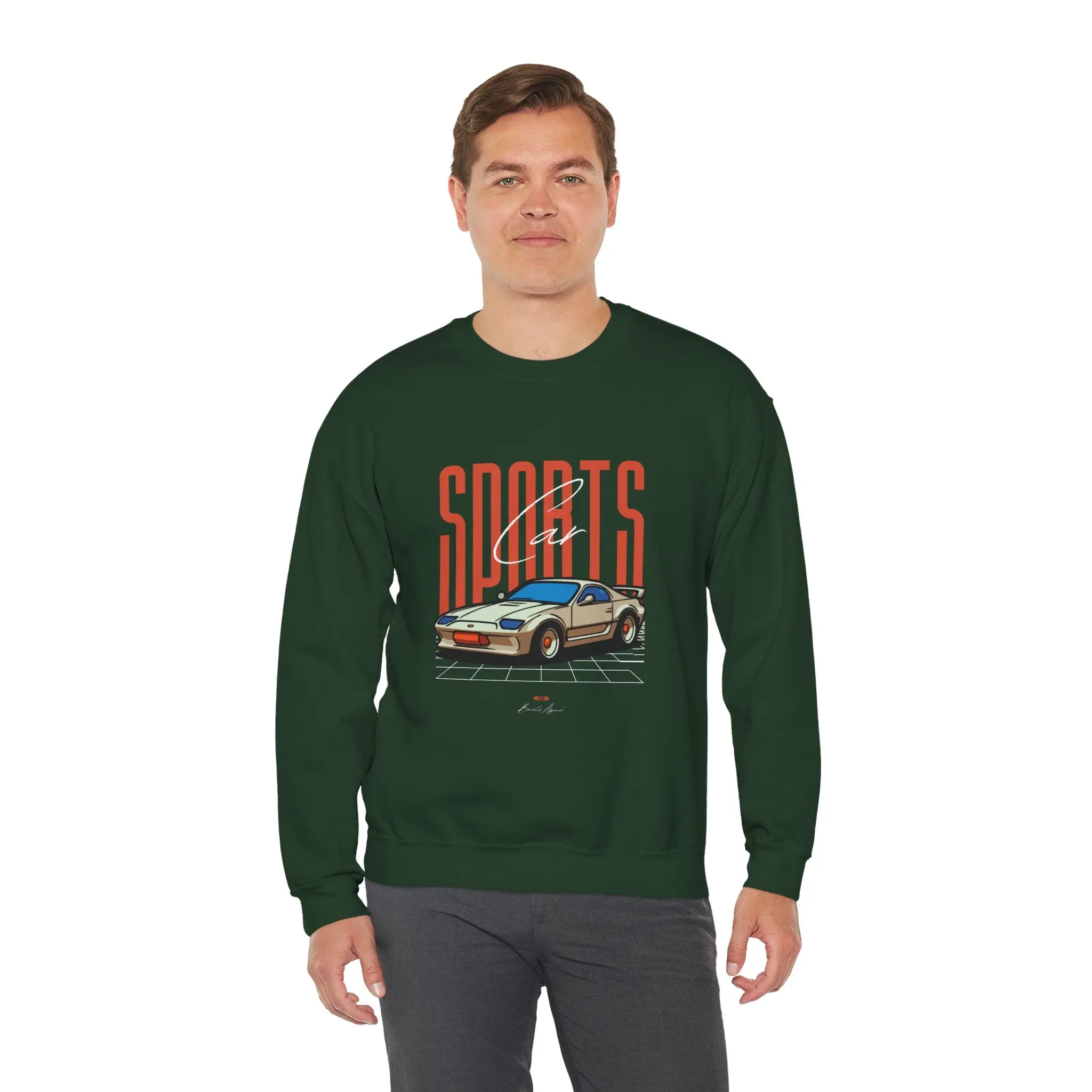 SABAS-Sports Car Sweatshirt — Vintage Racing Graphic Crewneck