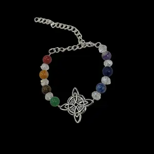 7 chakras, nudo de bruja, cristals bracelet