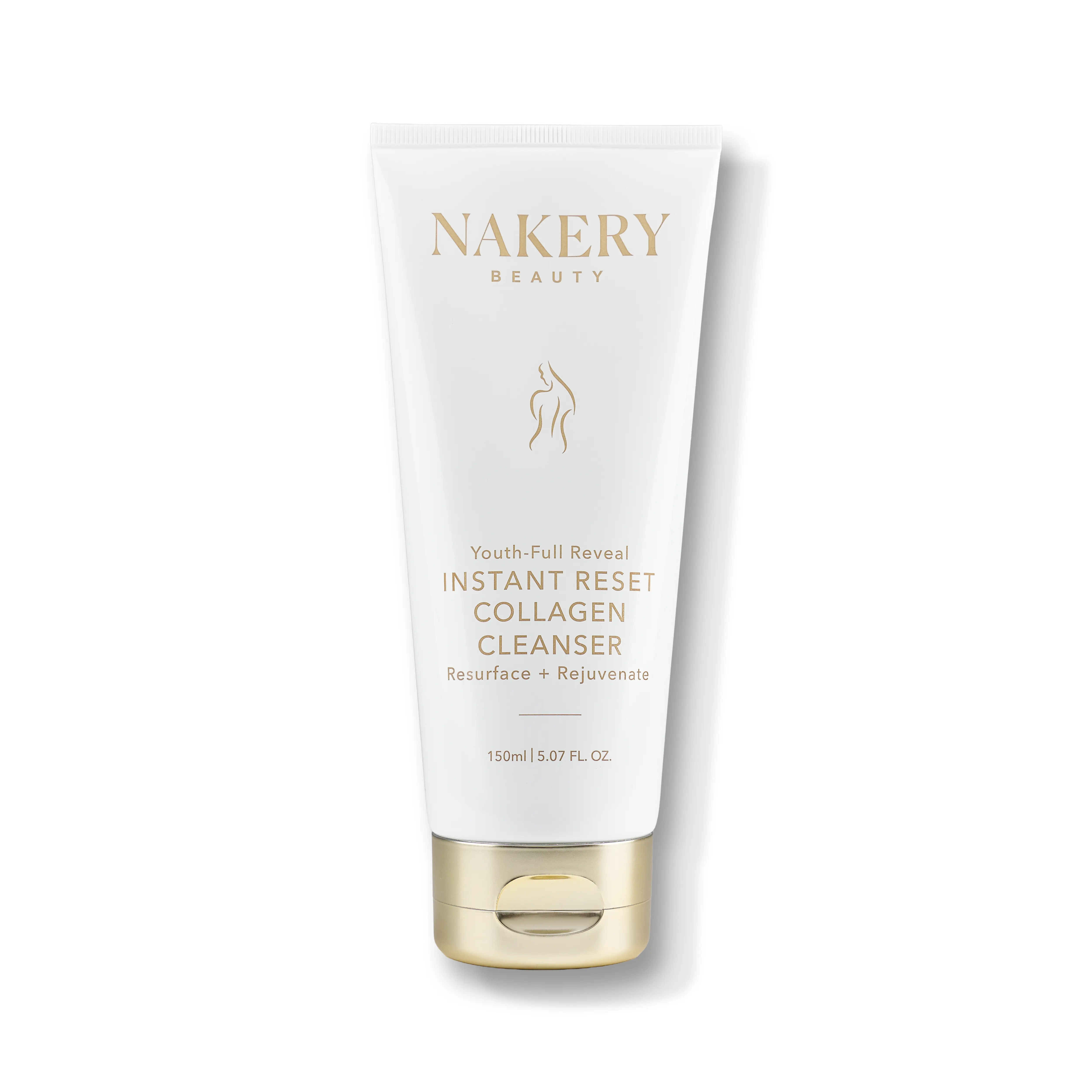 Nakery Instant Reset Facial Cleanser with Collagen, Retinol & AHA - Moisturizing Gentle Exfoliating Treatment for Radiant, Fresh Skin, For All Skin Types, 150ml, Facial Wash