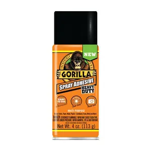 Gorilla 1906817 4 oz Heavy Duty Super Strength Spray Adhesive, Clear