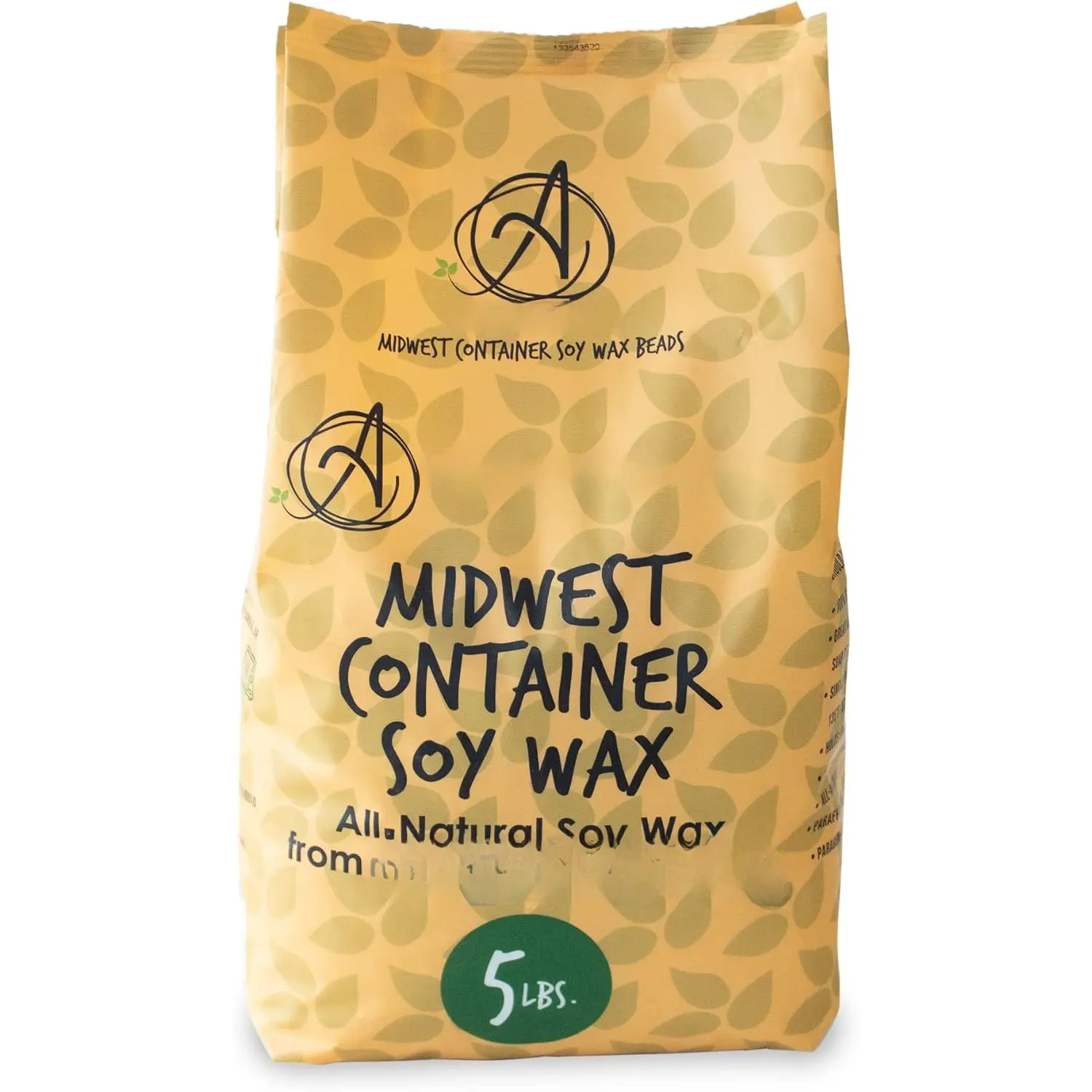 Midwest  Wax Beads for Candle Making -  Candle Making Supplies - Paraffin-Free, Beeswax-Free Candle Wax for Container Candles, Tealights and Wax Melts, 5 lbs