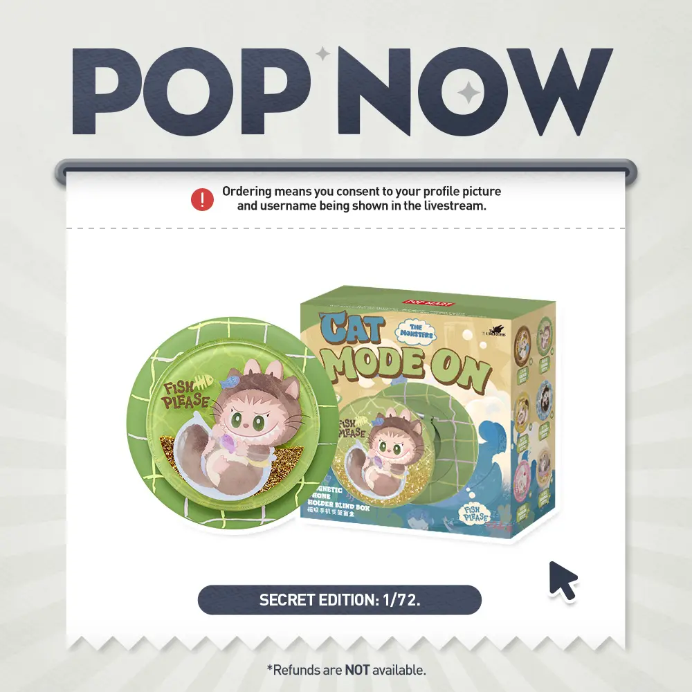 [POP NOW] POP MART THE MONSTERS CAT MODE ON SERIES - Magnetic Phone Holder Blind Box