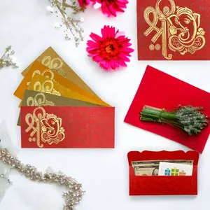 Elegant Shagun Money Envelopes | Pack of 10 Ganesha Gift Cards | For Diwali, Weddings, Christmas, Eid | Elevate Each Blessing 🌟