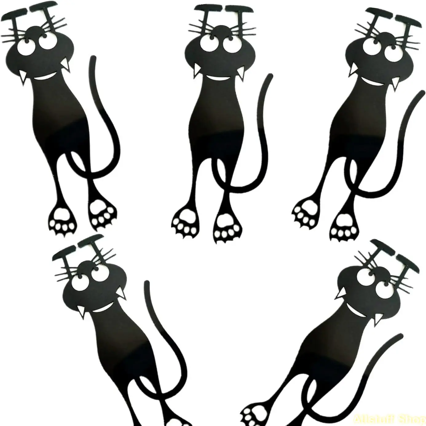 10-Piece Set Creative Openwork Bookmark Adorable Cat Bookmarks Book Accessories for School Office Home Supplies