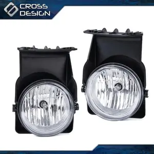 CROSSDESIGN Bumper Fog Lights Lamp Fit For 03-07 GMC Sierra 1500 2500 3500 Pickup-Left&Right