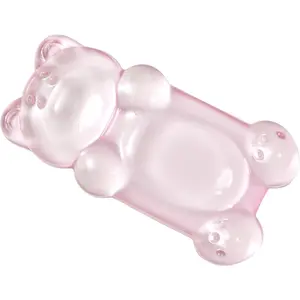 L-KBB004  Ergonomic Silicone Gel Mouse Wrist Rest –Pink Clear Cute Bear Mouse Wrist Rest, Comfort & Support for Typing and Gaming