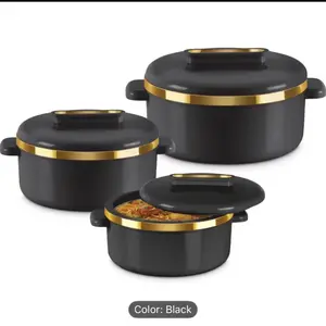 Milton 3-Pc Insulated Casserole Set with Lids – 2.1/1.5/1 Qt Hot Food Warmer & Cooler – Stainless Steel Thermal Serving Bowls – Ideal for Soups, Salads, & Hot Meals – Perfect Gift for Moms & Holidays