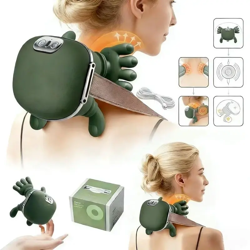 Novel Bionic Finger Neck Shoulder Massager, Wireless Neck Massage, Traps Muscle Kneading, Body Back Hand Massage, Brushless Motor