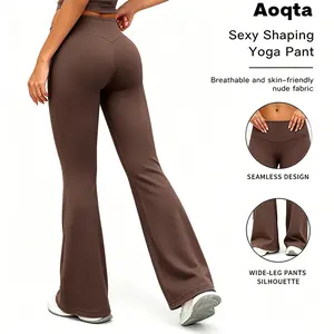 Women’s high-waisted flared yoga leggings, slim fit with tummy control and butt-lifting effect, featuring high elasticity and breathable fabric, quick-drying activewear suitable for gym workouts, Pilates, running, and everyday casual wear.