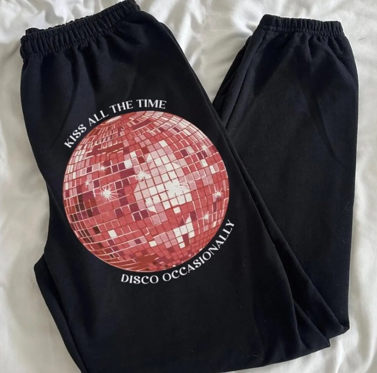 Harry Kiss All The Time Sweatpants, Disco Occasionally Disco Ball Bella Canvas Sweatpants, Gift For Him Her J0XFR