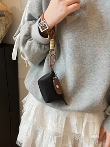 Christmas Fashion Mini Wallet New Nylon Leather Coin Purse for Girls, Korean Style Keychain Earphone Bag, All Seasons Street Style,Gifts For Women