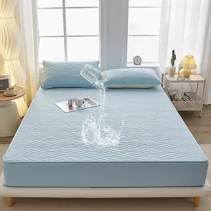 Waterproof Mattress Cover with 2''-12'' Deep Pockets, Soft Dirt-Proof Sheet, No Noise, No Wrinkle, Must-Have Bed Mattress Protector Cover for Bedroom,Collage Dorm,Hotel