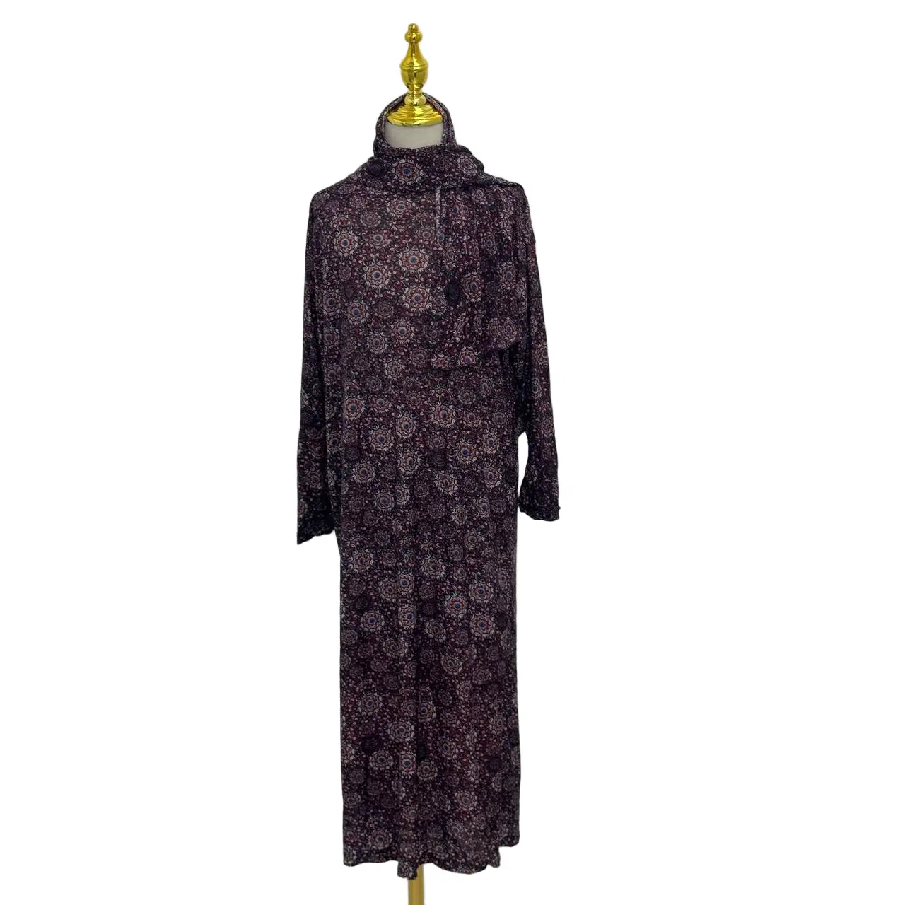 Modest Soft Lycra Full Prayer Dress with Scarf For Girls
