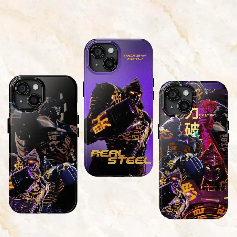Noisy Boy Tough Phone Case – Real Steel Inspired Design | Bold Metallic Look for Movie Fans | Perfect Gift for Him | Durable Protective Cover for iPhone17 16, 15, 14, 13, 12, 11