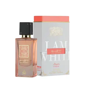 Lattafa Ana Abiyedh Coral Eau de Parfum 2 oz | Tropical Fruity Vanilla Fragrance with Watermelon, Coconut & Musk | Long-Lasting Unisex Perfume