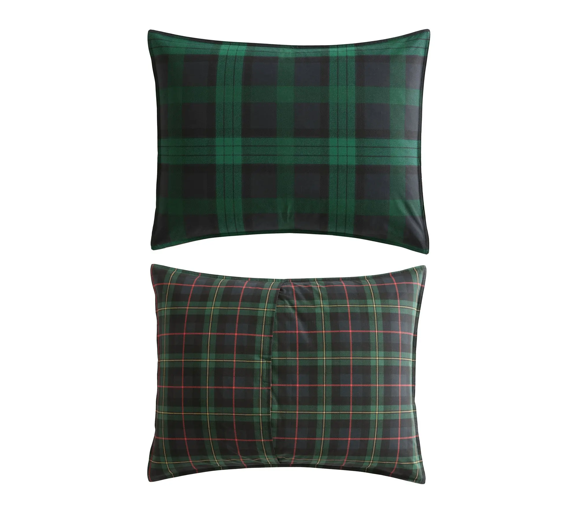 Eddie Bauer Tartan Green Cotton Twin Comforter Set