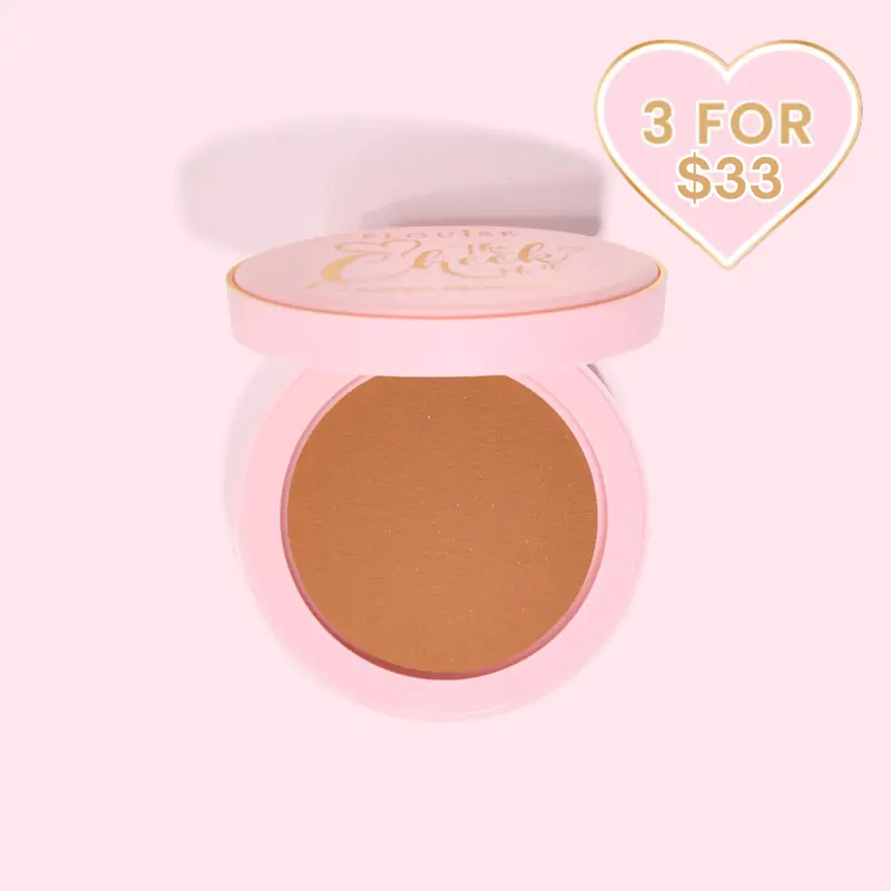 P. Louise The Cheek Of It Baked Bronzer - Cosmetic Bronze Bronzer & Highlighter, Radiant Face-Flattering Formula