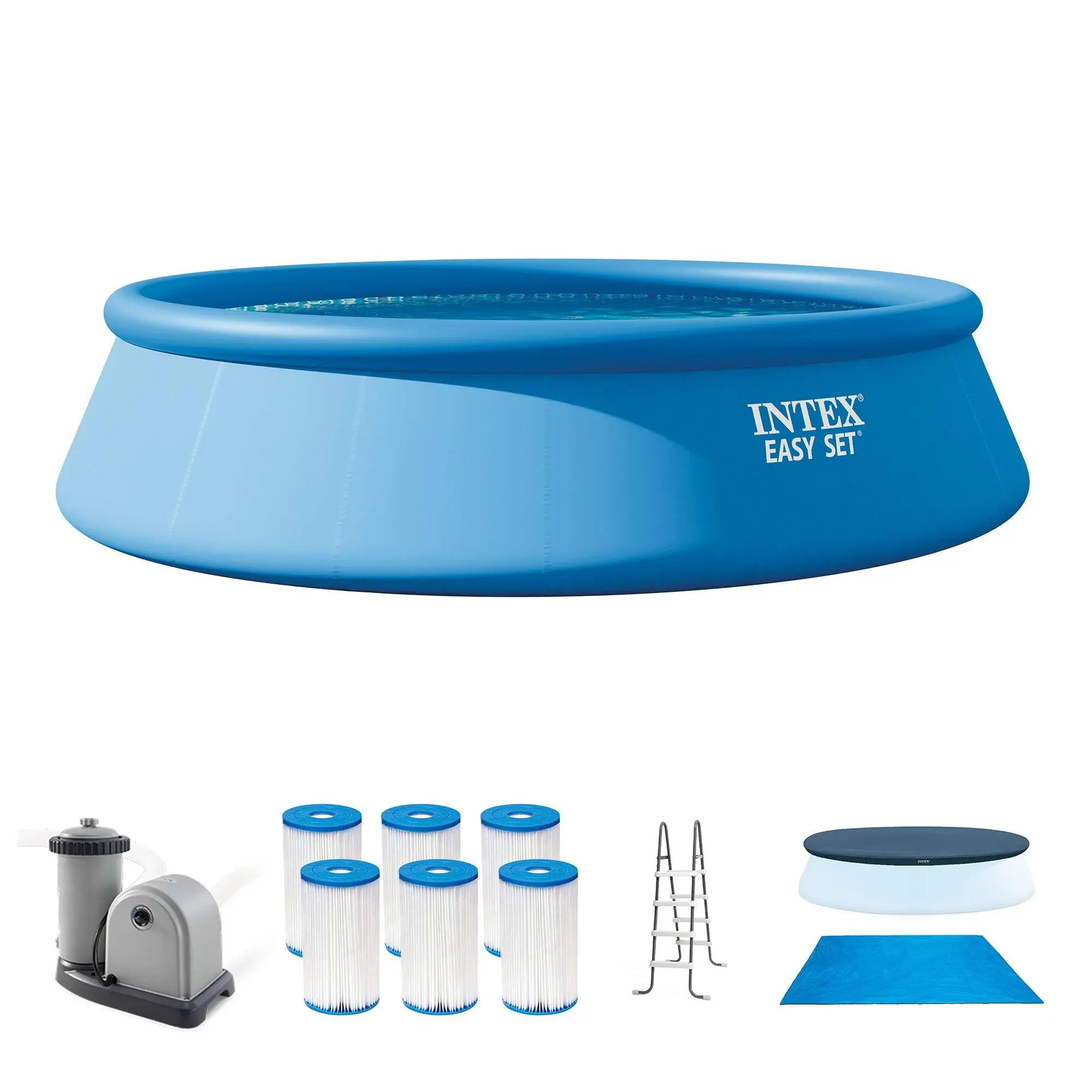 Intex 18' x 48" Inflatable Above Ground Pool Set with Filter Cartridges (6 Pack)