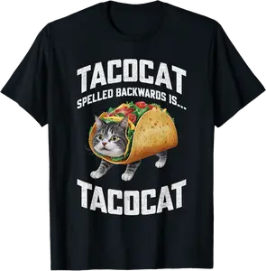 Tacocat Spelled Backward Is Tacocat Shirt Taco Cat Lover T-Shirt - Dilpreetka Shop 93B0DD54DV7K