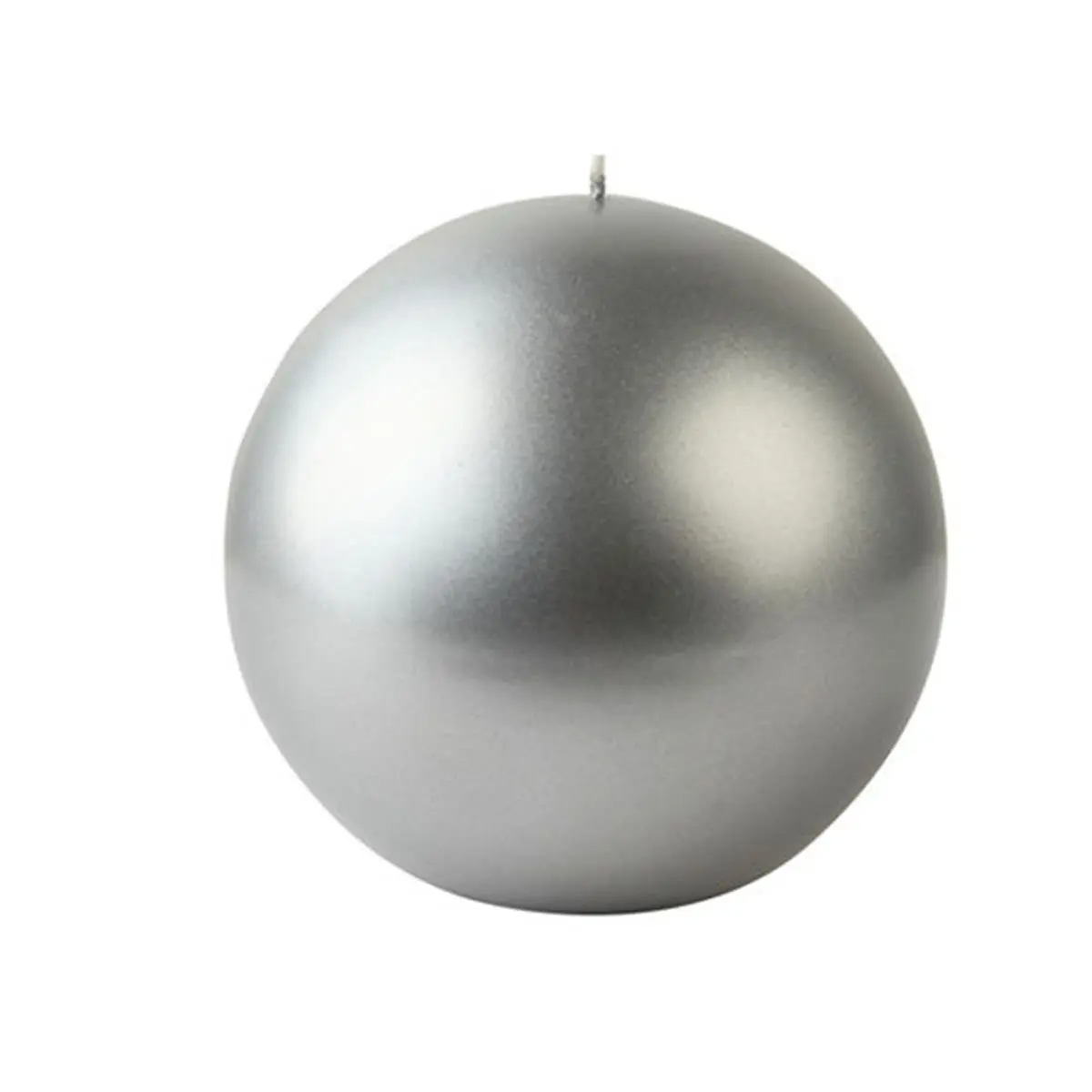 Zest Candle CBZ-415 4 in. Metallic Silver Ball Shape Candles, 2 Piece Sets, General Home Decor Box Pack