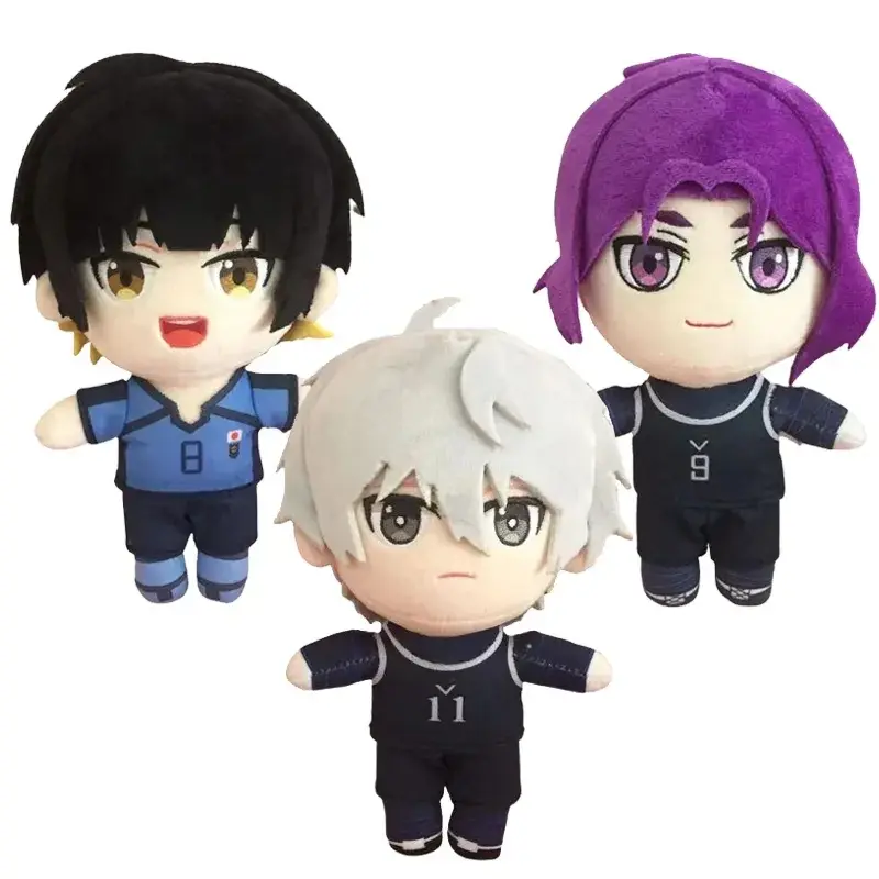 Game Blue Lock Isagi Yoichi Plush Doll Seishiro Nagi Reo Mikage Cute Soft Stuffed Pillow Kids Soft Toys Cute for Birthday