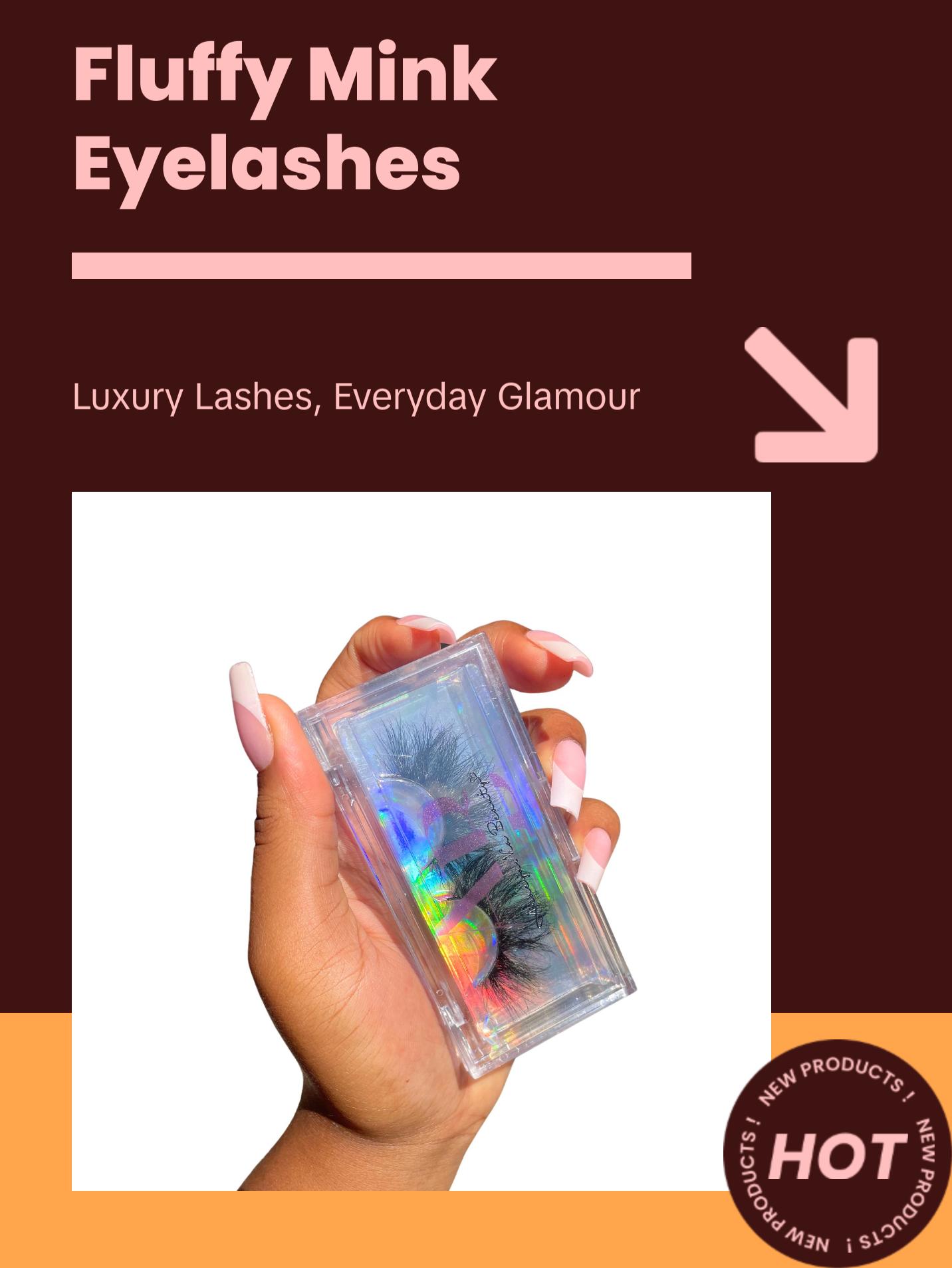 HER- Fluffy Mink EyeLash- Ideal for everyday wear Makeup Case Cosmetic HER- Fluffy Mink EyeLash- Ideal for everyday wear Makeup Case Cosmetic