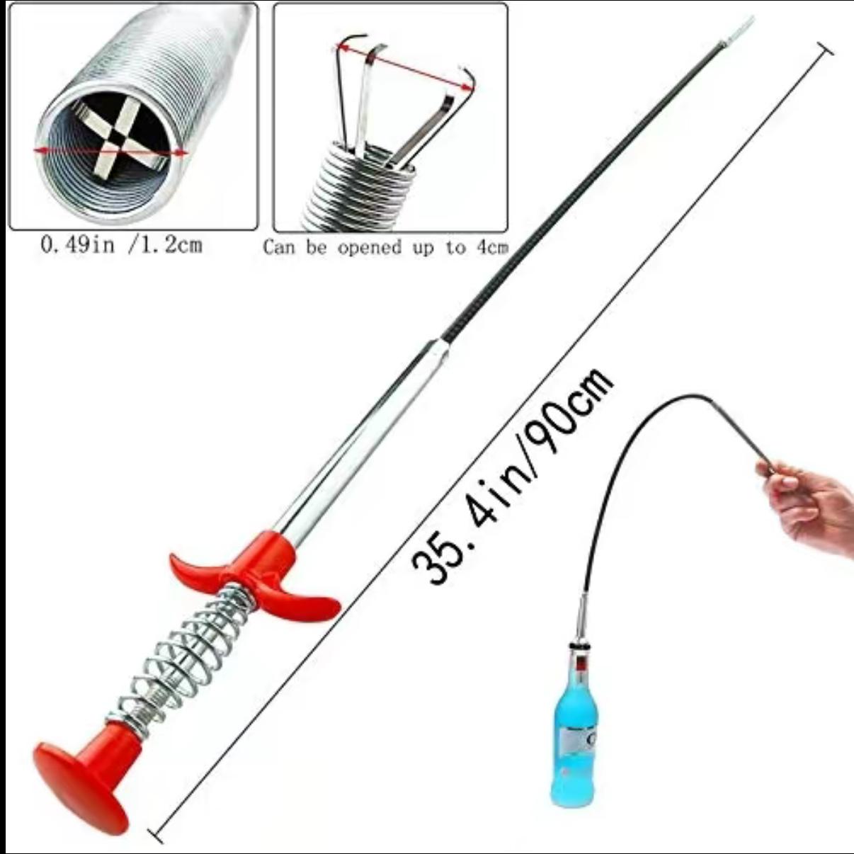 Drain Snake, Drain Clog Remover - Gutter Cleaning Tools Drain Cleaner for Toilet Sewer Shower Kitchen Bathroom Tub Clogged Drains Opener Cleaning Tool, Flexible Grabber Claw Pick Up Reacher (200cm)