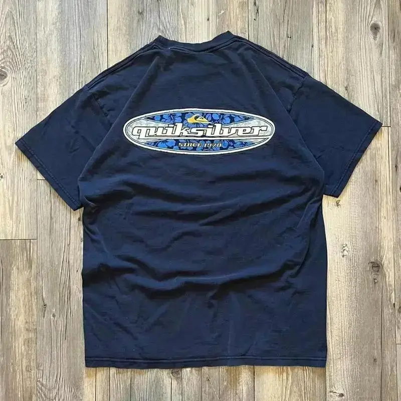 Odd Woods Quiksilver Since 1970 Surf Logo Tee – Navy Blue Vintage