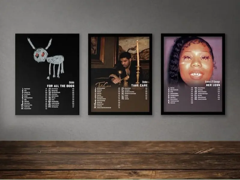 Drake Album Cover Poster Print Unframed Set of 3 Music Art Prints