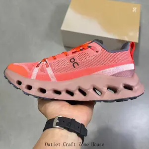 Vibrant Orange-Pink Breathable Sport Sneakers - Cloud-Like Cushioning, Lightweight Mesh Footwear for Running, Travel & All-Day Wear