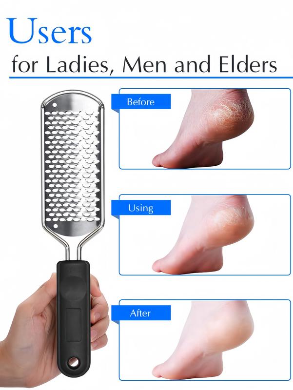 LMMAKE Professional Stainless Steel Foot File with Detachable & Reusable Design Abrasive Surface for Dead Skin Calluses & Rough Patches Ideal for Home Pedicures Salon Treatments Foot Care for Adults