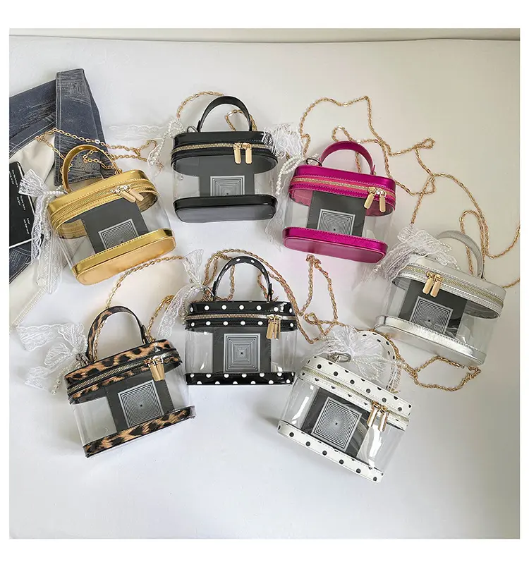 Clear Crossbody Bags for Women Stadium Approved Vegan Leather Transparent Purses for Concerts Sports