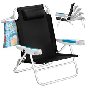 BC75 Extra-Wide Backpack Beach Chair Black | ICECO