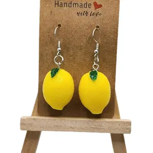 Bright Lemon Earrings High-Quality Plastic Lightweight Comfortable Bold Design Perfect for Any Occasion Fashion Accessories for Women
