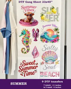 Faux Rhinestone Summer DTF Gang Sheet