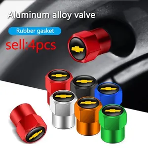 4pcs Car Tire Wheel Valve Cover Protection Dust Caps, Accessories for Chevrolet Spark Captiva Cruze Malibu Equinox Trax Camaro