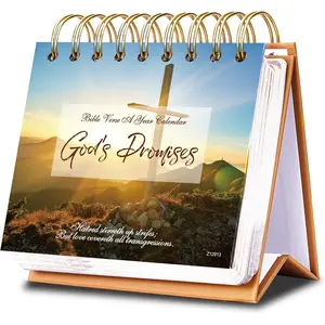 Desk Calendar -  Verse Desk Calendar Flip, 4.9" x 4.5", Undated Daily  Calendar, Perpetual Calendar, Christian Perpetual Calendar, 366 Days of Inspirational Quotes