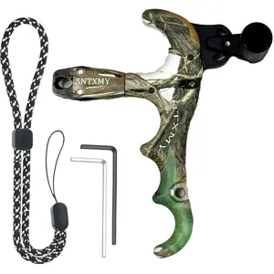 SNTXMY 4 Finger MOCA Bow Release for Compound Bow 360 °   Rotatable Thumb Release with Adjustable Sensitivity & Aluminum Alloy Construction for Enhanced Accuracy and Flexibility Adjustment Tool Control Resistant Dependable