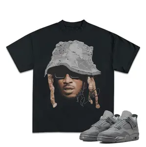 Retro 4S Wet Cement Unisex Shirt,  Future Wet Cement Unisex T-shirt, Shirt To Match Sneaker, Hiphop Rap Tee, Streetwear Y2K Shirt Cotton Menswear Oversized Clothing Tshirt