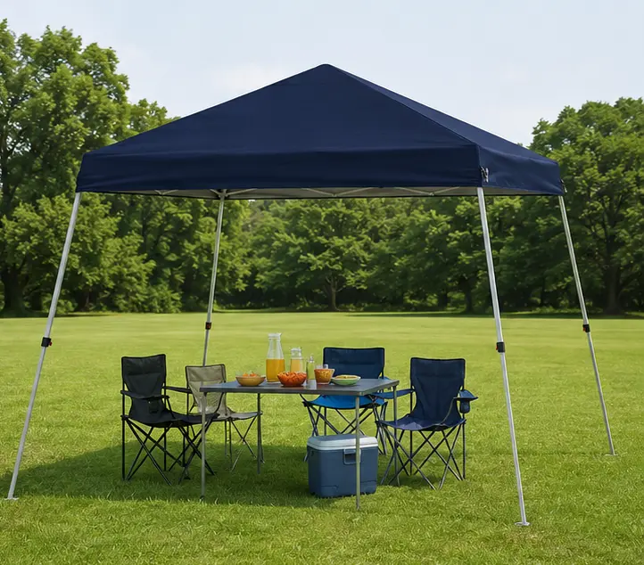 10 ft x 10 ft Instant Slant Leg Outdoor Canopy Shelter, Dusty Blue 10 ft x 10 ft Instant Slant Leg Outdoor Canopy Shelter, Dusty Blue